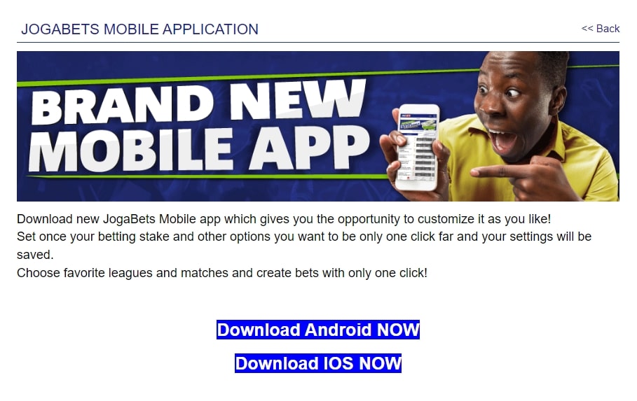 Download Jogabets Mobile App