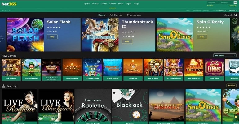 Jeux de casino Bet365